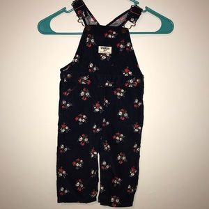 🌸Oshkosh B’gosh corduroy floral overalls🌸